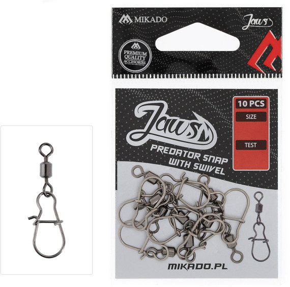 Agrafka z krętlikiem Mikado Jaws Predator Snap